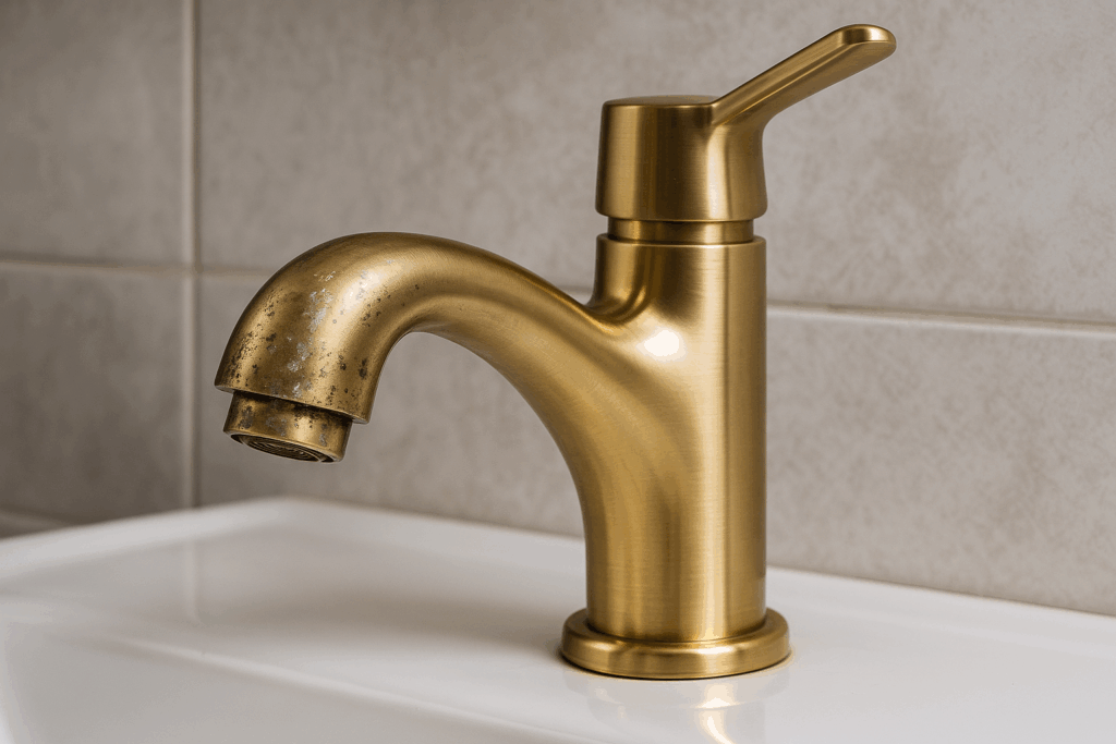 טיפול בקורוזיה והכתמה על ברזים שיראה כמו חדש