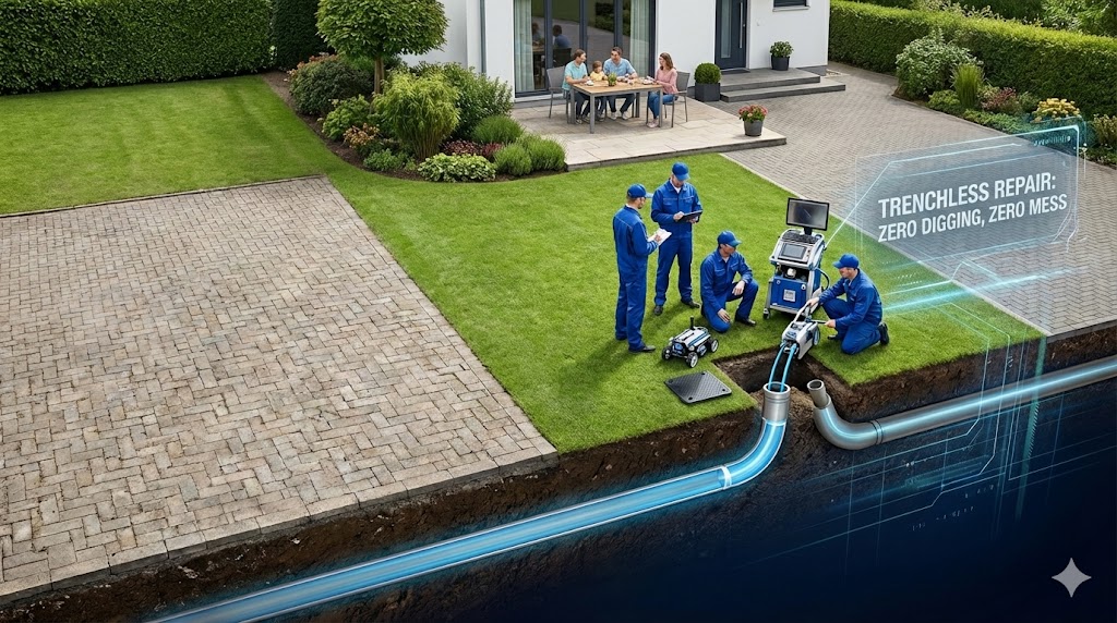 תיקון צנרת תת קרקעית ללא הרס